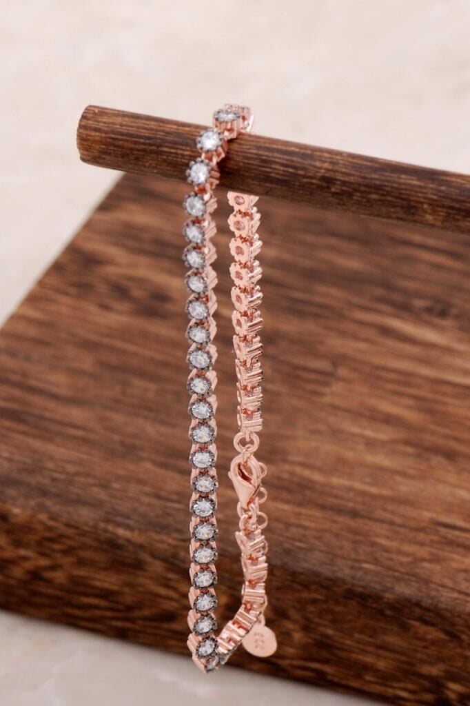 Rose Tasarım Su Yolu Gümüş Bileklik 3080