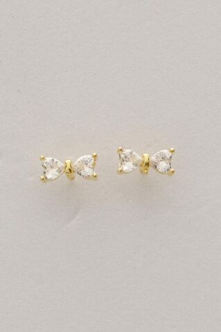 Fiyonk Altın Kaplama Mini Gümüş Küpe 7360