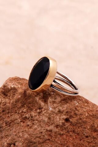 Safir Taşlı Elişi Tasarım Gümüş Yüzük 3740