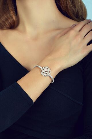 Aşk Düğümü Kazaziye El Sarması Gümüş Bileklik 205