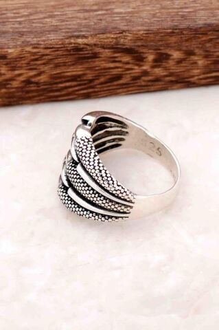 Kartal Pençeli Tasarım Gümüş Erkek Yüzük 714