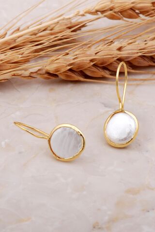 İnci Altın Kaplama Gümüş Küpe 5885