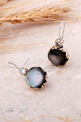 Sedef Elişi Gümüş Tasarım Set 2531