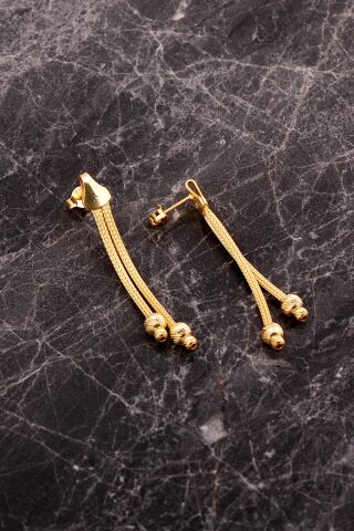 Kaburga Hasır Dorissa Altın Kaplama Elişi Gümüş Set 2846