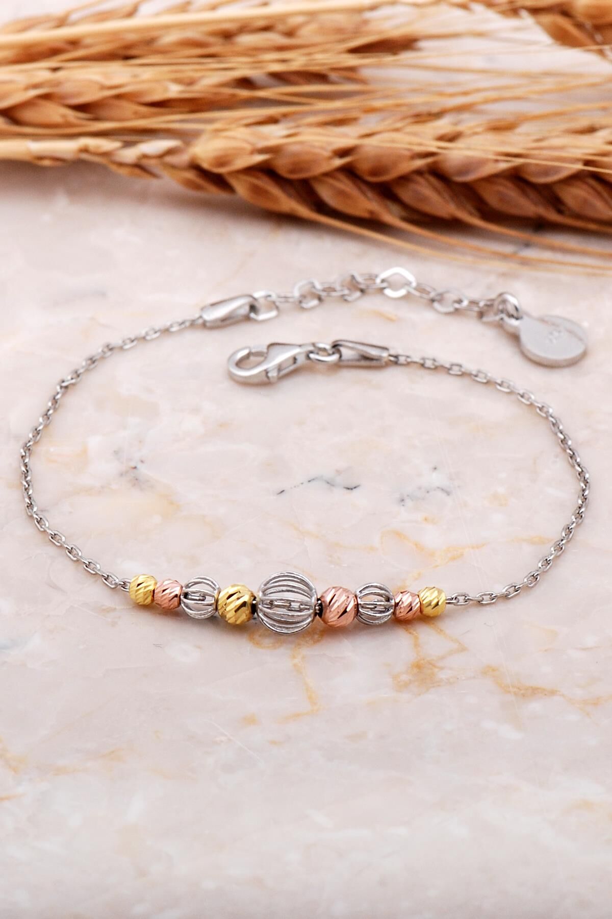 Dorissa Tasarım Rodyumlu Gümüş Bileklik 4145