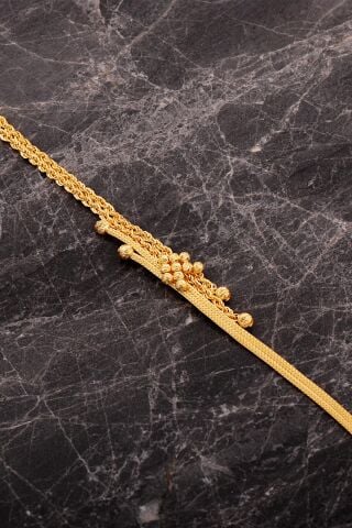 Halat Model Dorissa Hasır Altın Kaplama Elişi Gümüş Set 2850