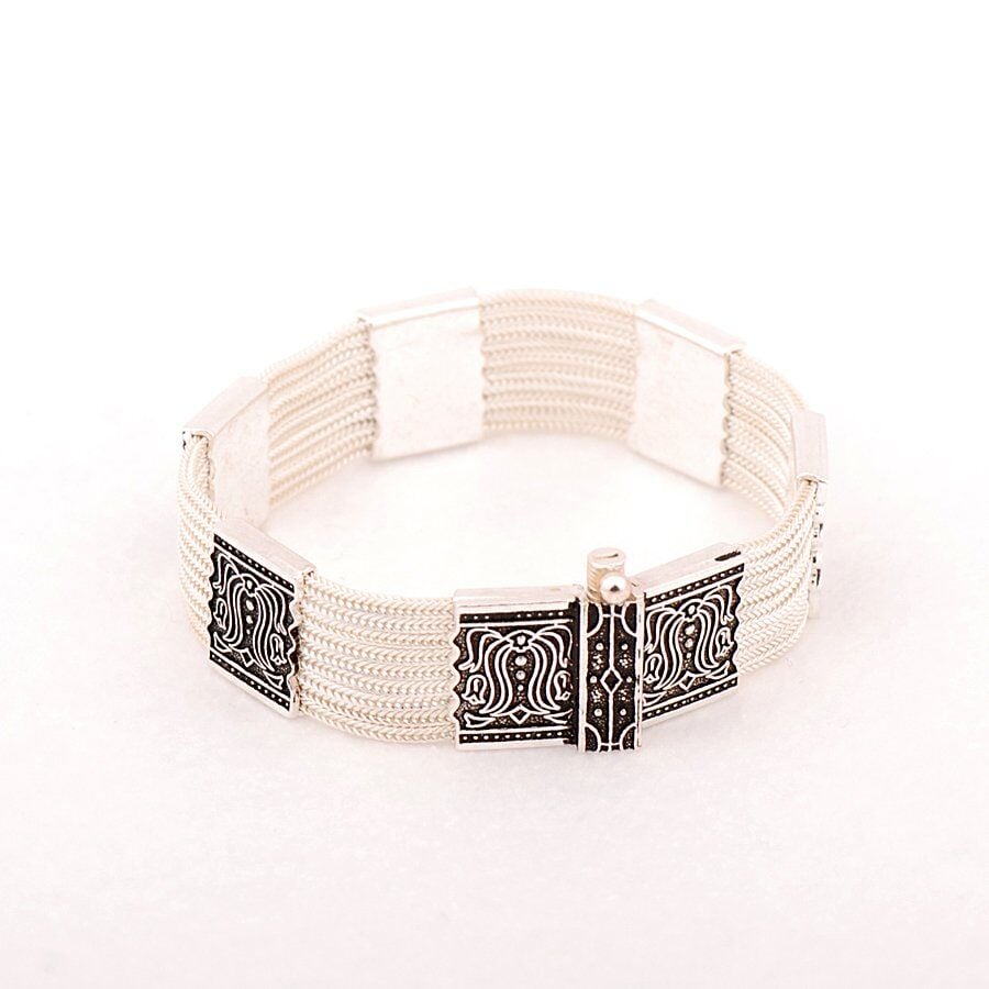 Laleli Midyat Hasırı Gümüş Bileklik 1948