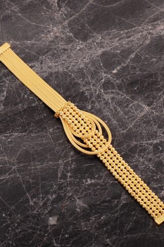 Damla Tasarım Hasır Dorissa Altın Kaplama Elişi Gümüş Set 2854