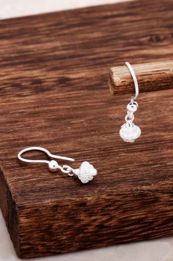 Telkari Tasarım Gümüş Küpe 4653