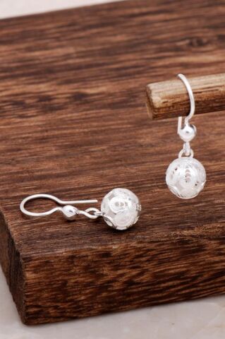 Telkari Tasarım Gümüş Küpe 4654