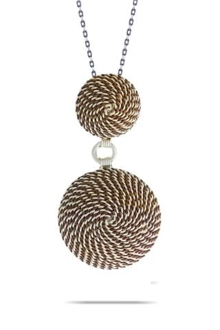 Telkari İşlemeli El Sarması Gümüş Kolye 6776