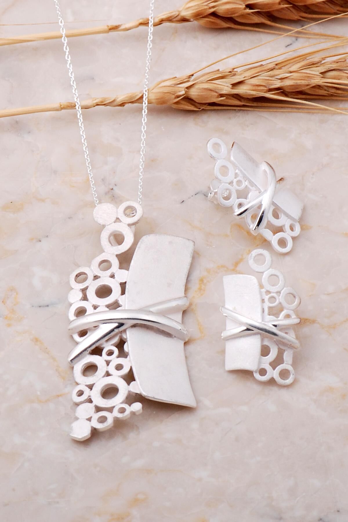 Elişi Tasarım Köprü Gümüş Set 443