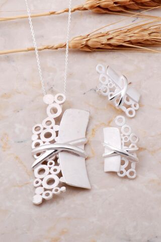 Elişi Tasarım Köprü Gümüş Set 443