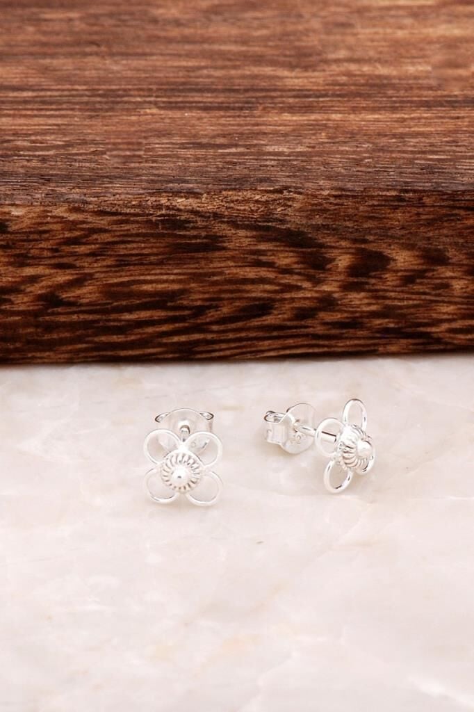 Telkari Tasarım Gümüş Küpe 4662