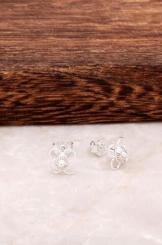 Telkari Tasarım Gümüş Küpe 4662