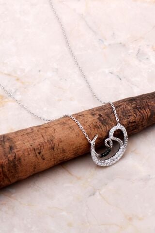 Vav Harfli Gümüş Kolye 6980