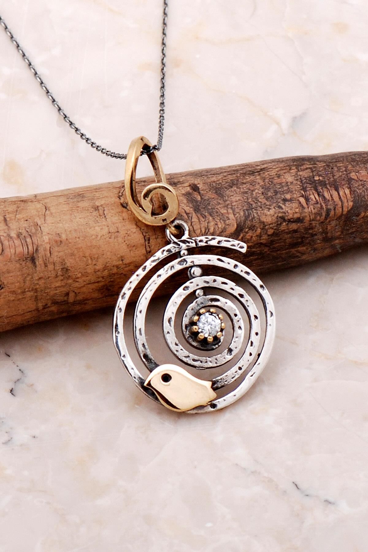 Sarma Elişi Tasarım Gümüş Kolye 7200