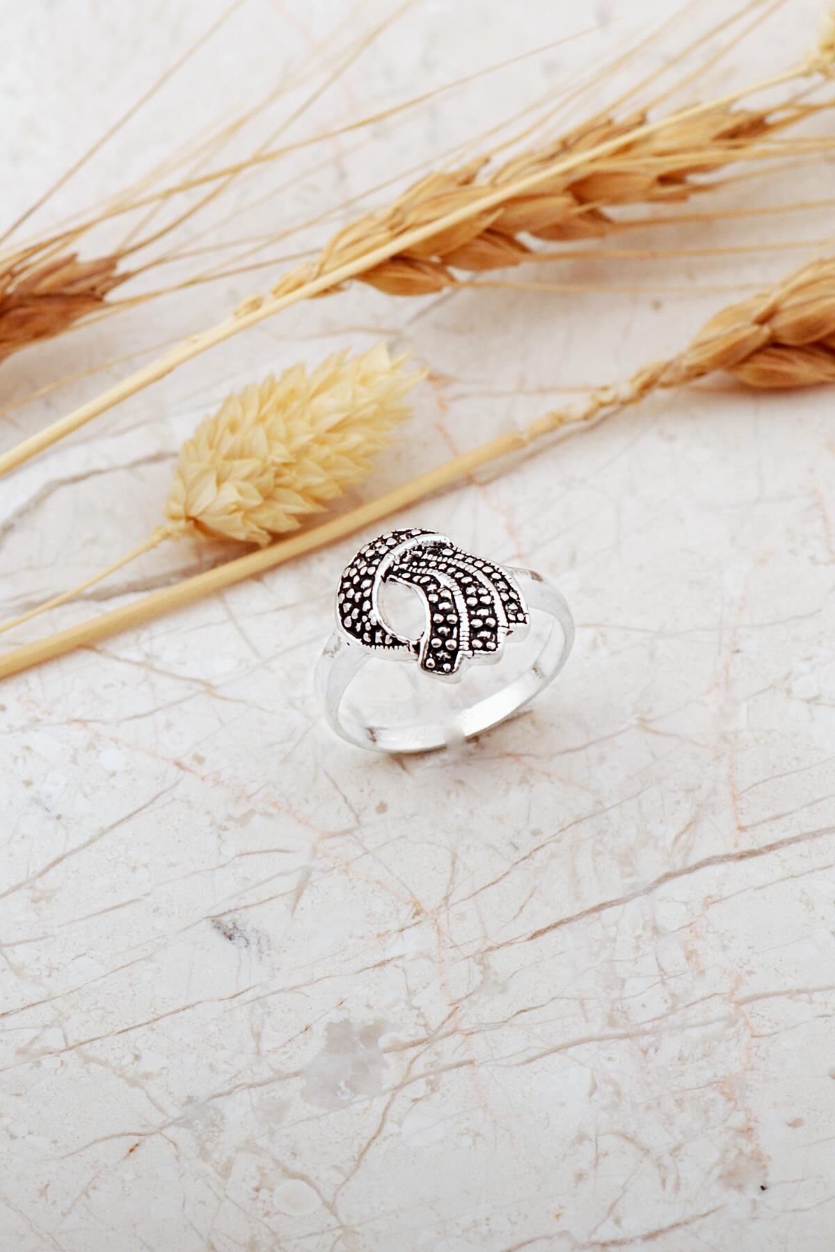 Taşsız Tasarım Ayarlanabilir Gümüş Yüzük 5990