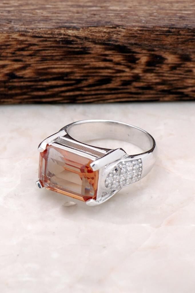 Sultan Taşlı Tasarım Gümüş Yüzük 1765