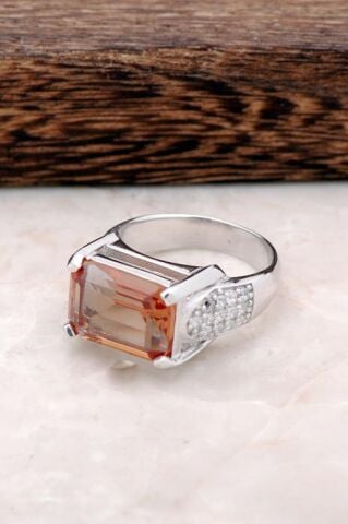 Sultan Taşlı Tasarım Gümüş Yüzük 1765