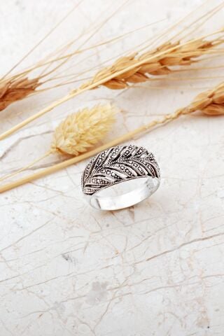 Taşsız Başak Ayarlanabilir Gümüş Yüzük 5991