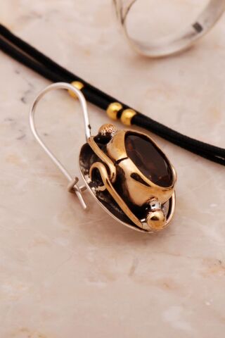 Renk Değiştiren Sultan Taşlı Tasarım Elişi Gümüş Set 2673