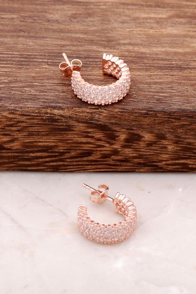 Tamtur Rose Gümüş Küpe 2544