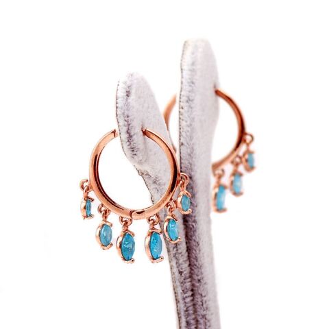 SHAKIRA ROS GÜMÜŞ ORTA BOY KÜPE 1110