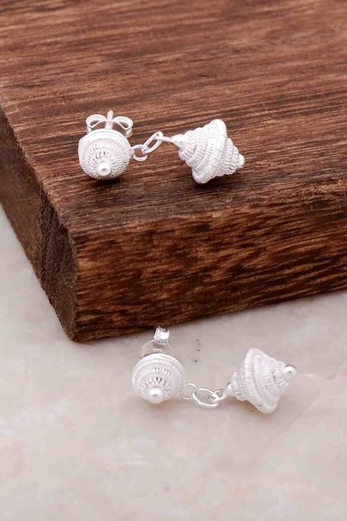 Telkari İşlemeli El Yapımı Gümüş Küpe 3984