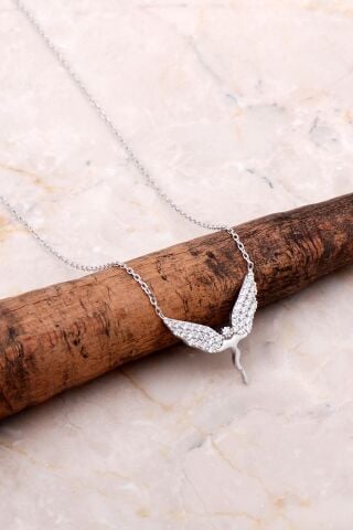 Melek Tasarım Gümüş Kolye 7012