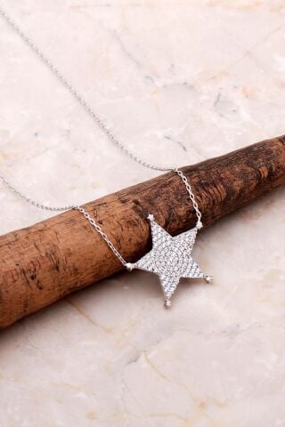 Yıldız Gümüş Kolye 7017