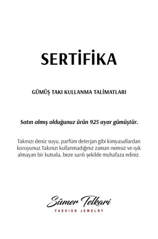 Anadolu Motifli Mineli Hasır Elişi Tasarım Gümüş Set 2679