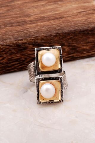 İnci Tasarım El Yapımı Gümüş Yüzük 2998