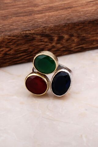 Üç Başlı Tasarım Gümüş Yüzük 2999