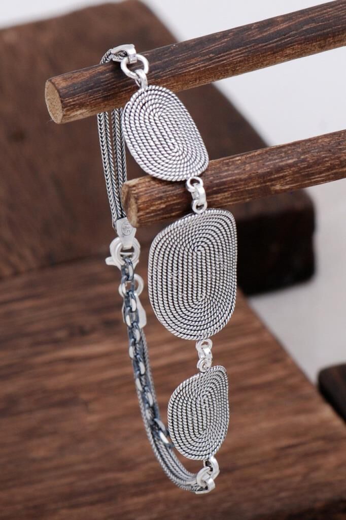 Telkari Tasarım Gümüş Bileklik 3138