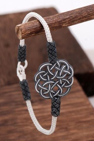 Kazaziye El Sarması Aşk Düğümü Gümüş Bileklik 3139