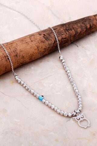 Dorissa Baykuş Tasarım Gümüş Kolye 7030