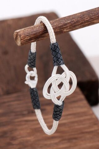 Kazaziye El Sarması Oksitli Gümüş Bileklik 3143