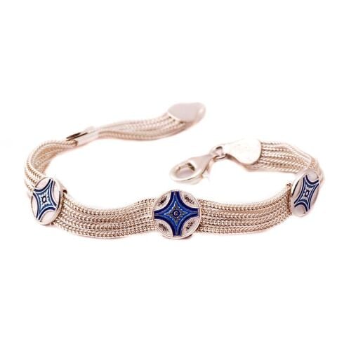 BABİL MOTİFLİ HASIR GÜMÜŞ BİLEKLİK 1157