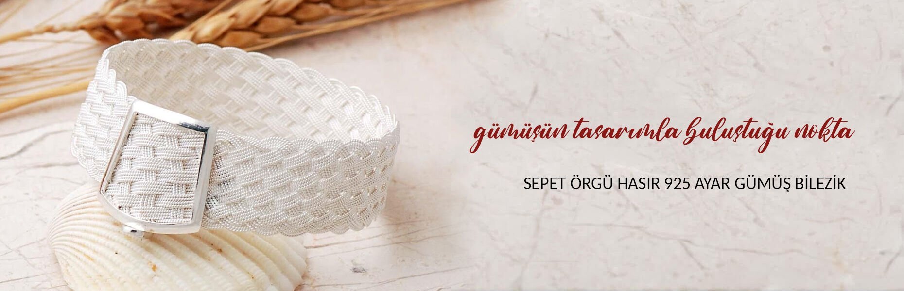 Sepet Örgü Hasır 925 Ayar Gümüş Bilezik