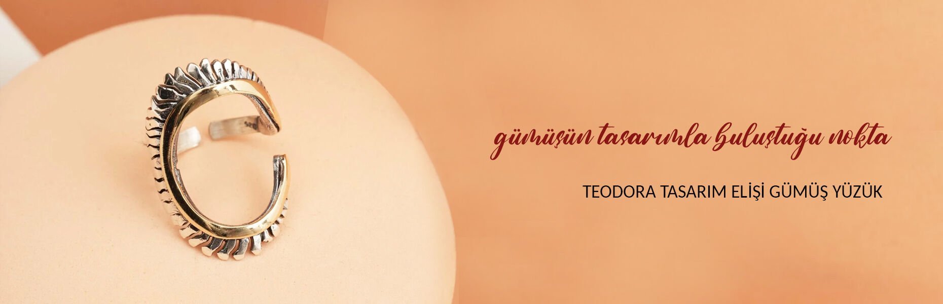 Teodora Tasarım Elişi Gümüş Yüzük 2037